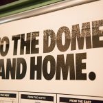 Vintage To the Dome and Home Sign
